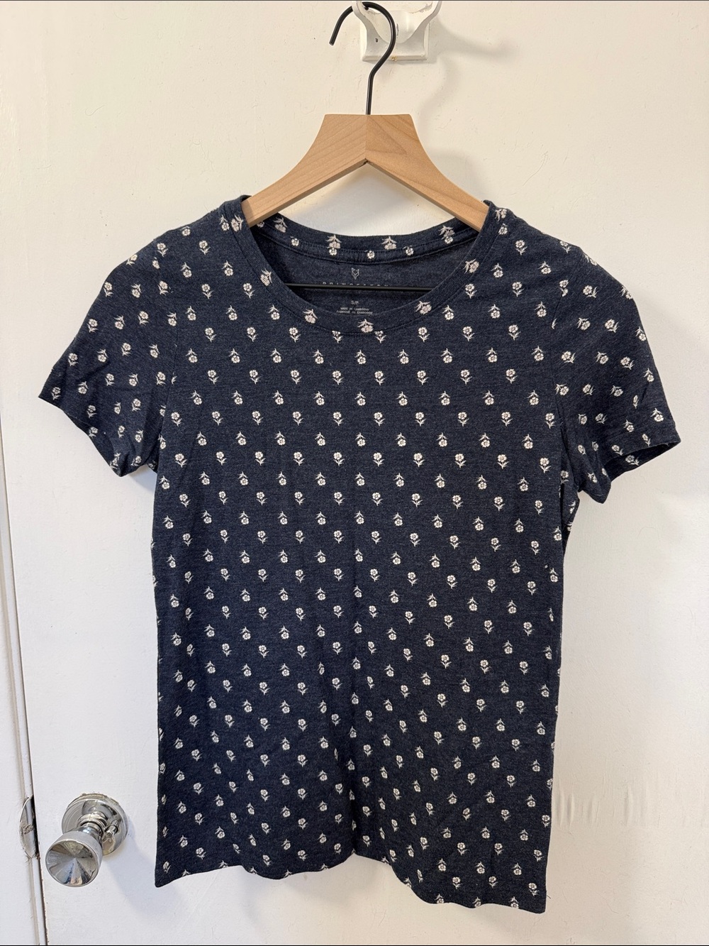 Prince & Fox Navy Short-Sleeve Tee with White Micro Motif
